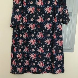 Floral dress Navy and pink